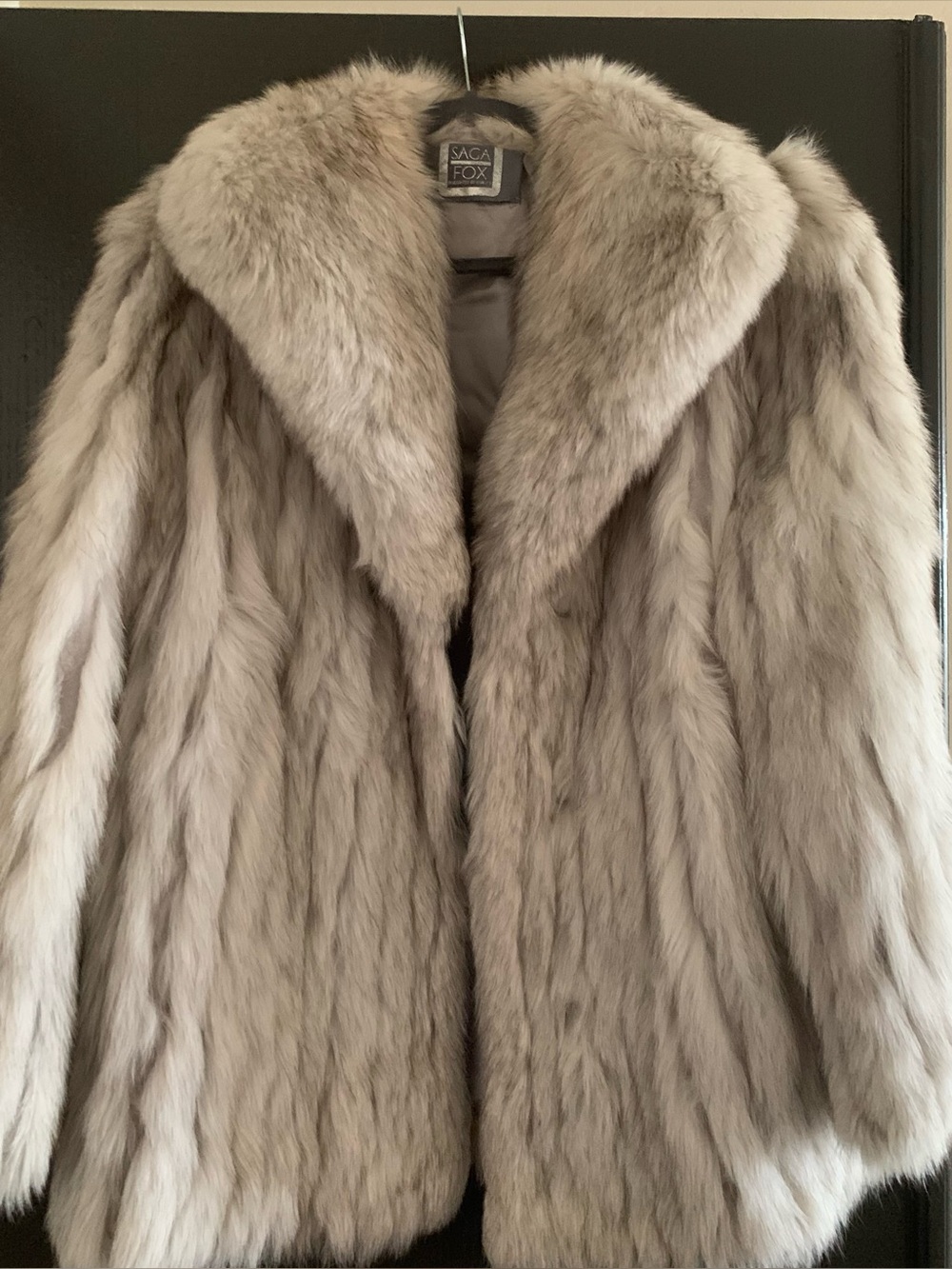 Luxury Saga Blue Fox Fur Coat